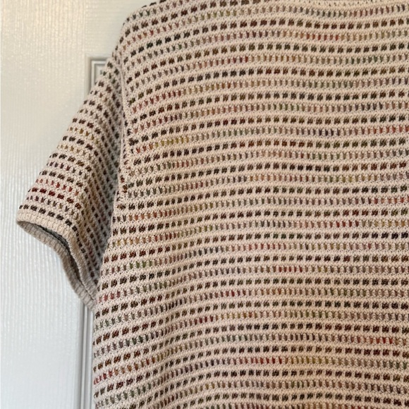 Roxy Women's Cream and Brown Striped Button-Up Sweater Size M - Picture 7 of 9